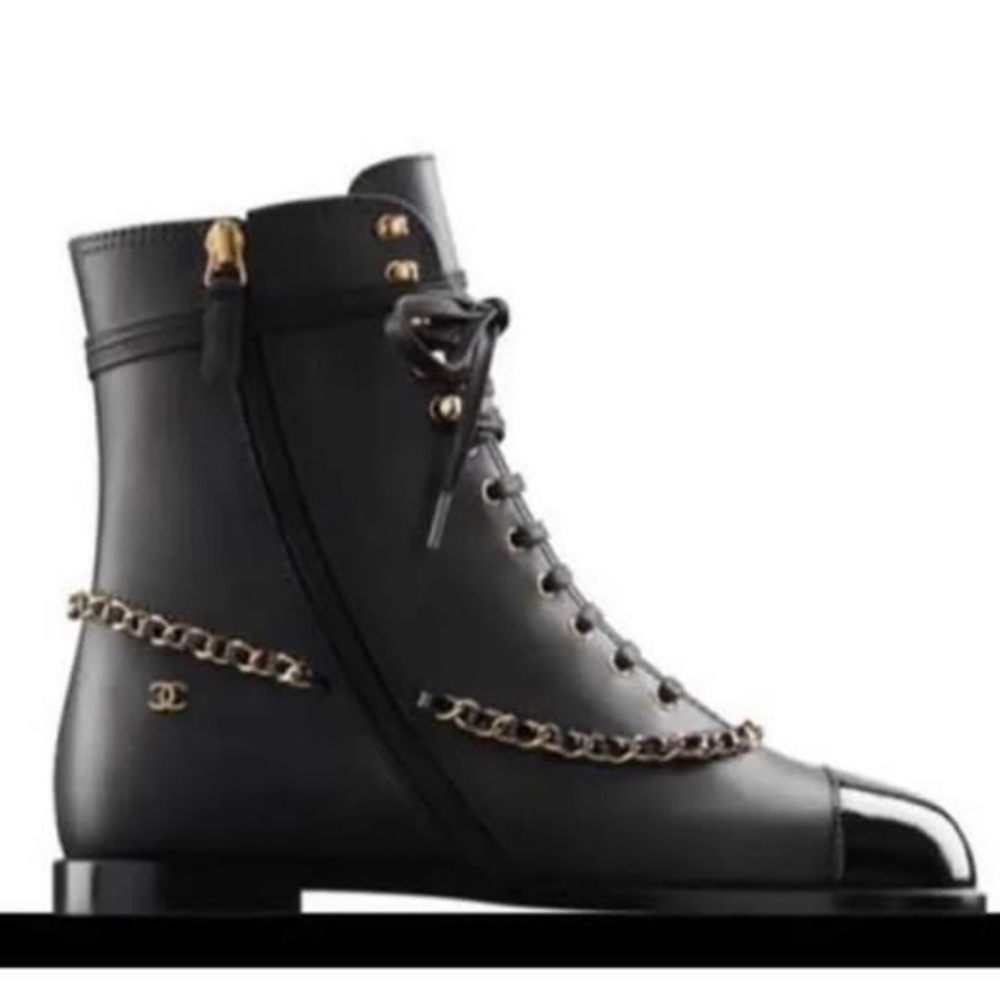 Chanel Black Leather Women's Boots - Picture 10 of 11
